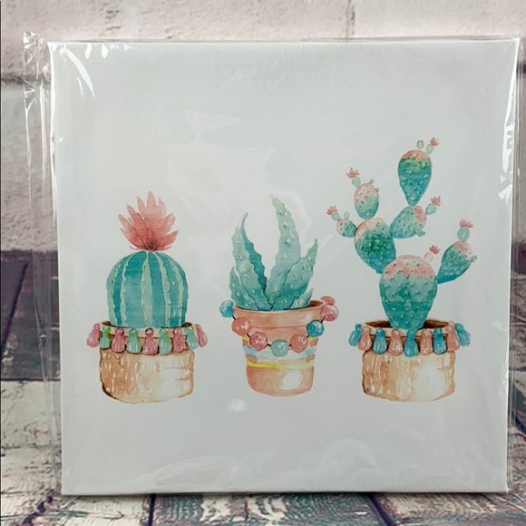 Wall Art Canvas Cactus Print - Picture 5 of 5